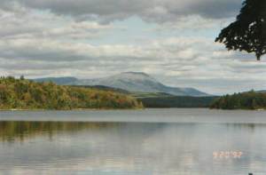 Katahdin from Rainbow Lake - Sept 1992